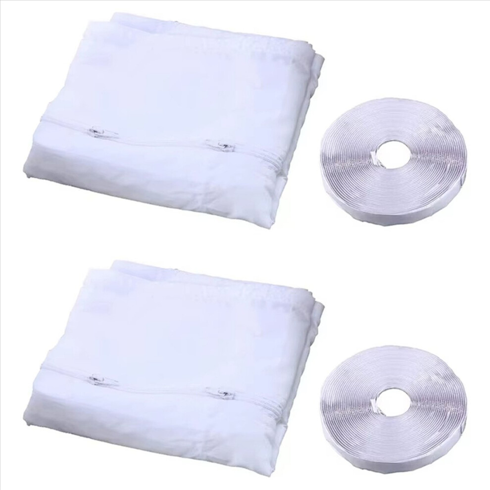 2X Airlock Window Seal For Portable Air Conditioner,300 Cm Flexible Cloth Sealing Plate Window Seal With Zip/Adhesive 4853796338811