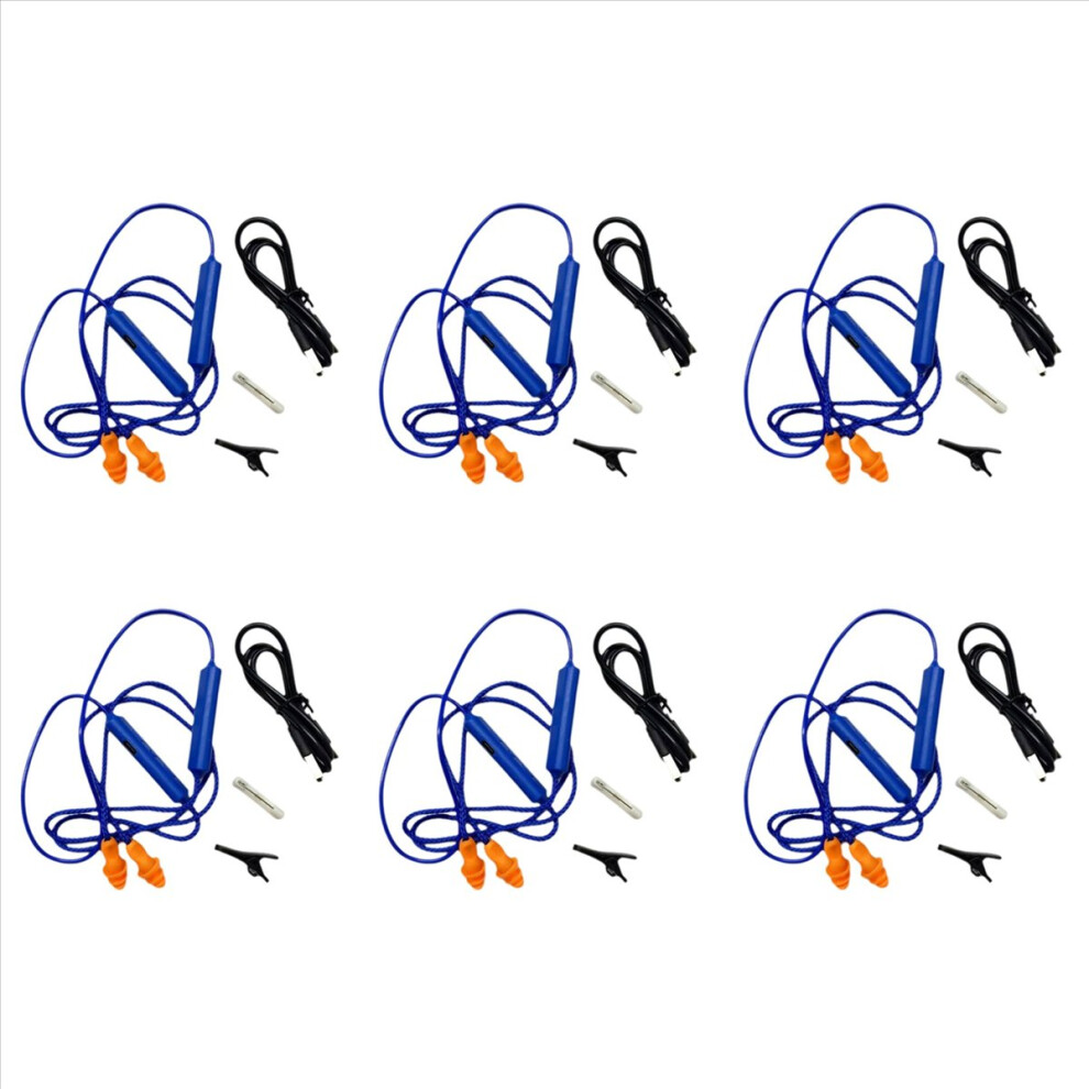 6X Ear Plugs Tooth Earphone For Work, Noise Suppression, Hearing Protection,Construction Sites, Noisy Places Blue 4853796333755
