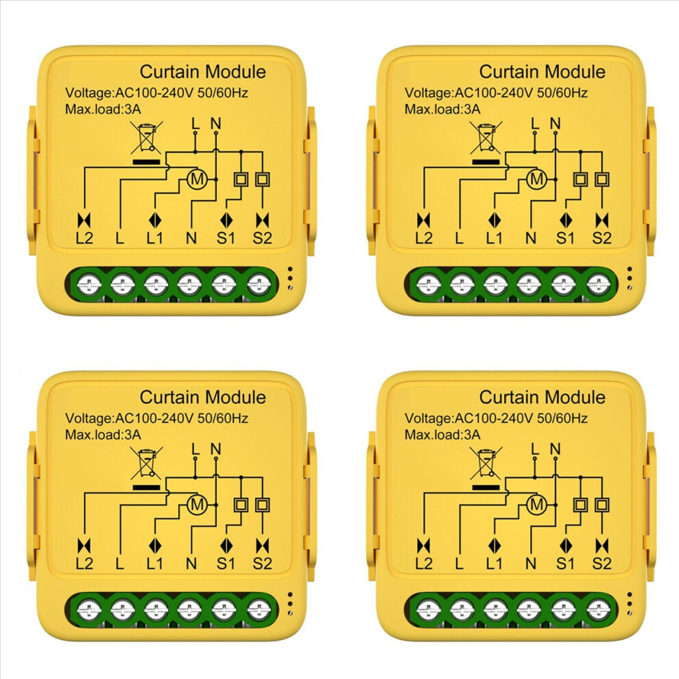 4X Tuya Smart Zigbee Curtain Switch Module Connected Roller Shutters Blind Motor Works With Googlehome 4853796363004