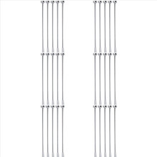 30 Pcs Reusable Swizzle Sticks Coffee Stirrers Beverage Stir Sticks Stainless Steel Sticks Silver Straight Rod Blender