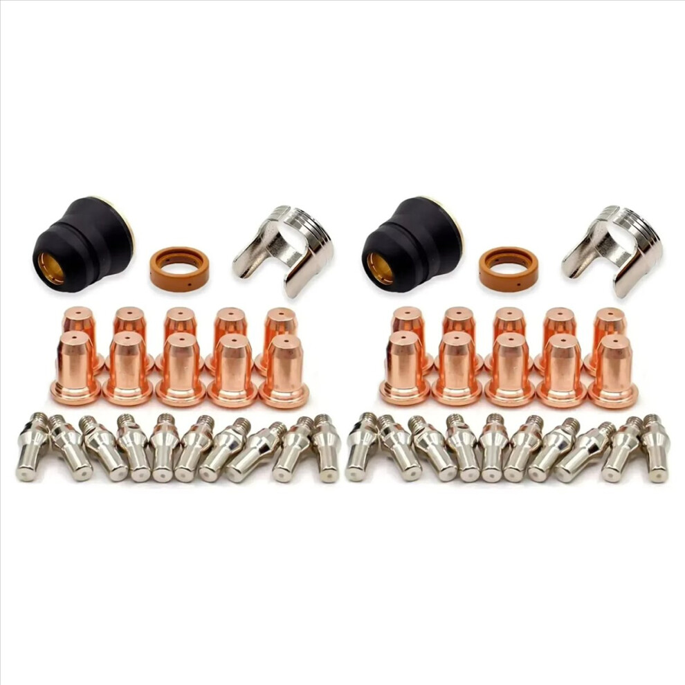 46Pcs Pt-60 -40 Pt40 Plasma Cutting Torch Tip 1.0Mm 51313 Electrode 52582 Plasma Cutting Flashlight Plasma Cutting 4853796330471