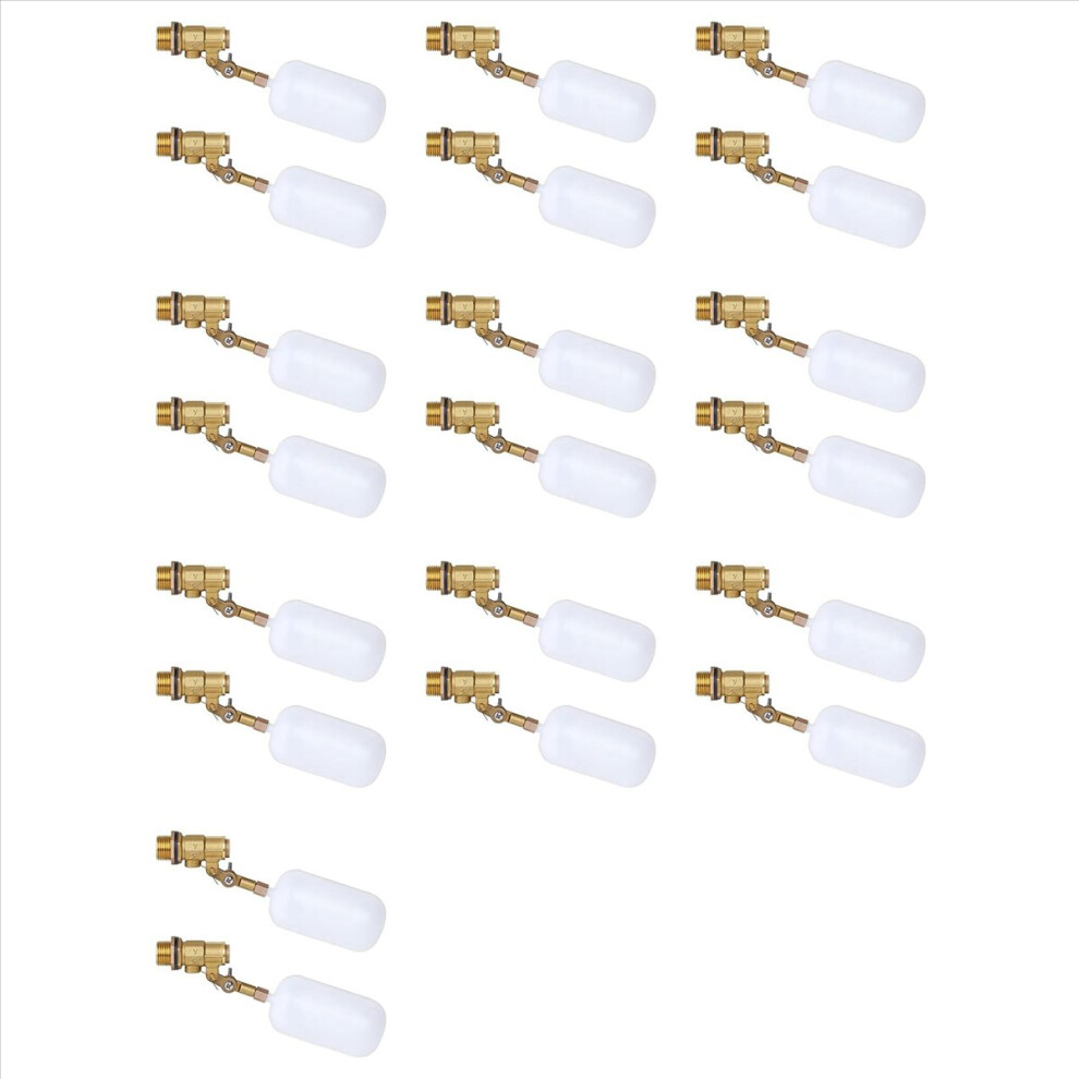 20Pcs 1/2 Inch Float Valve, Water Float Valve For Pond Float Valve Shutoff Auto Fill, For Livestock Tanks, Aquariums 4853796372020
