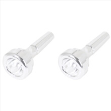 2X B Flat Cornet Mouthpiece Silver Plated Mouthpiece Brass 4B Mouthpiece Brass Instrument Accessories