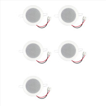 5X Bathroom 3Inch 8Ohm 6W Passive Ceiling Speaker Moisture-Proof in-Ceiling Speaker Sound Quality Background