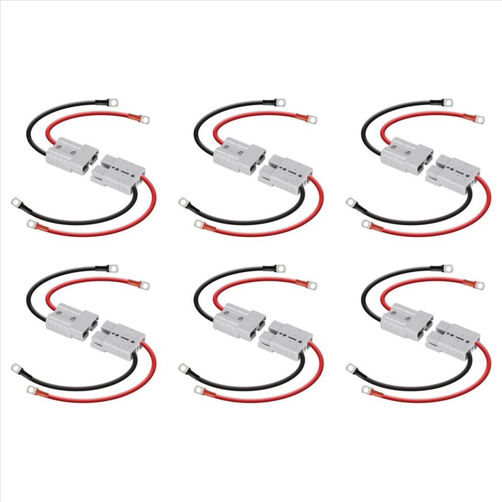 12X Connector 50A Kit Plug 8 Guage 30Cm Battery Cables Waterproof Quick Connectors For Lifepo4 4853796326061