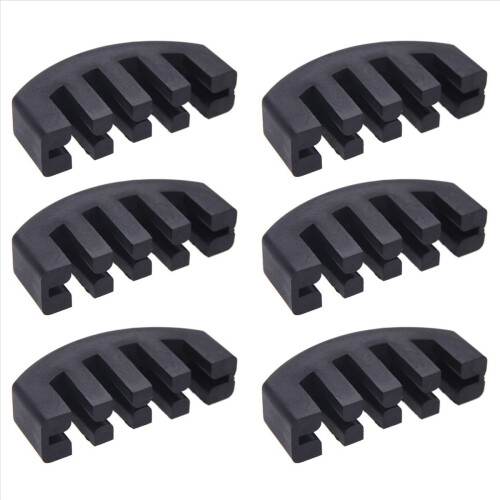 6X Rubber Mute 4/4 Violin Fiddle Slight Practice Black