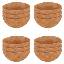 12 Pcs Round Coconut Liner Natural Coconut Fiber Basket Coconut Replacement Liner for Hanging Baskets Flowers