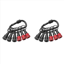 Upgrade Drill Bit Holder Key Chain 12pc, 1/4 Bit Holder for Impact Driver, for Screwdriver & Drill Bits