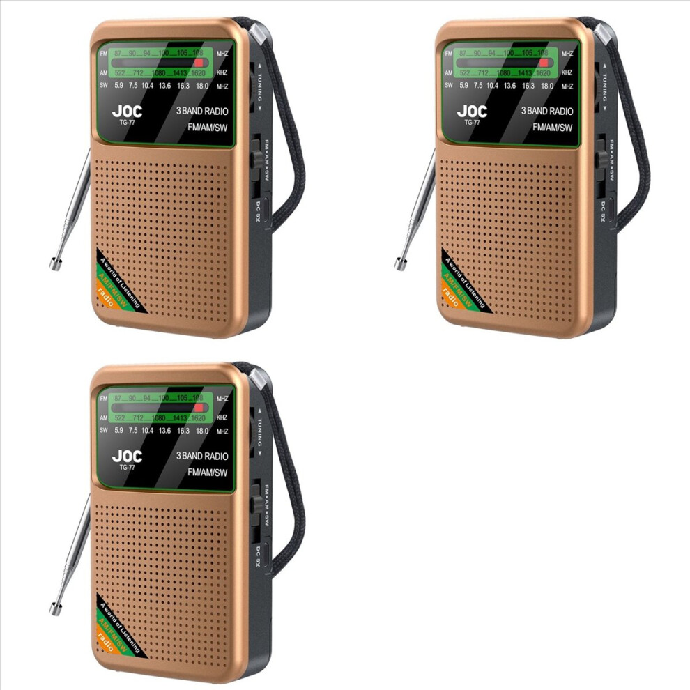 3X Pocket Radio Portable Mini Full Band Radio Am/Fm/Sw Radio With Rechargeable Battery Support Earphone Miniradio D 4853796367583