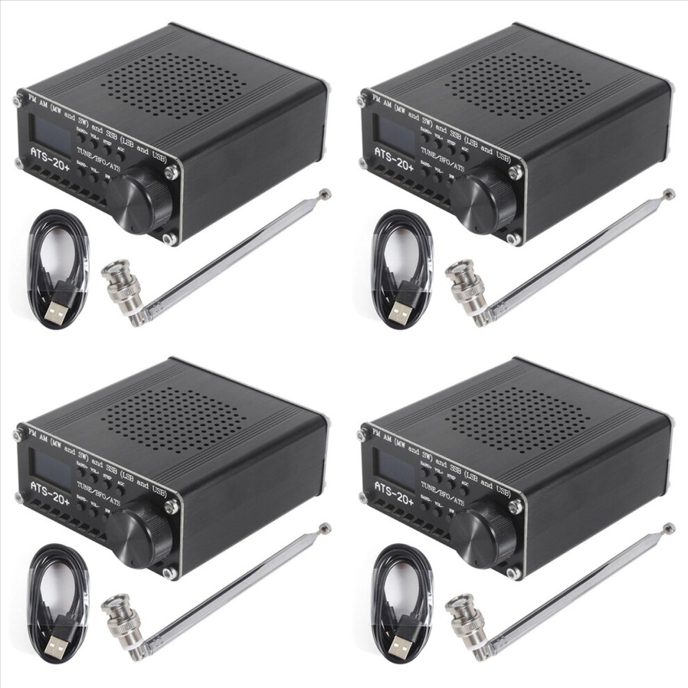 4X Si4732 Ats-20+ Ats20 Portable Shortwave Radio Receiver Sdr Receiver Fm Am (Mw Sw) And Ssb (Lsb Usb) With Antenna 4853796377810