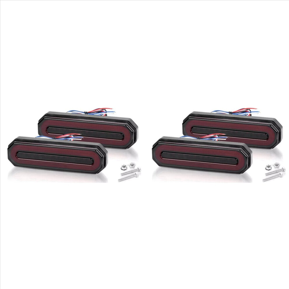 2 Set 5 Inch Led Truck Trailer Stop Turn Tail Brake S Flowing Drl Sequential Signal Lamps Tail Light 4853796372129