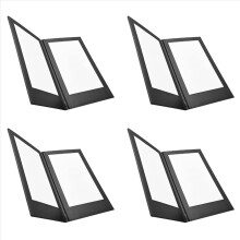 4X Rechargeable LED Light Menu Book PU Leather Display Book Night Club Restaurants Beer Bar Shop Cafe Two Pages