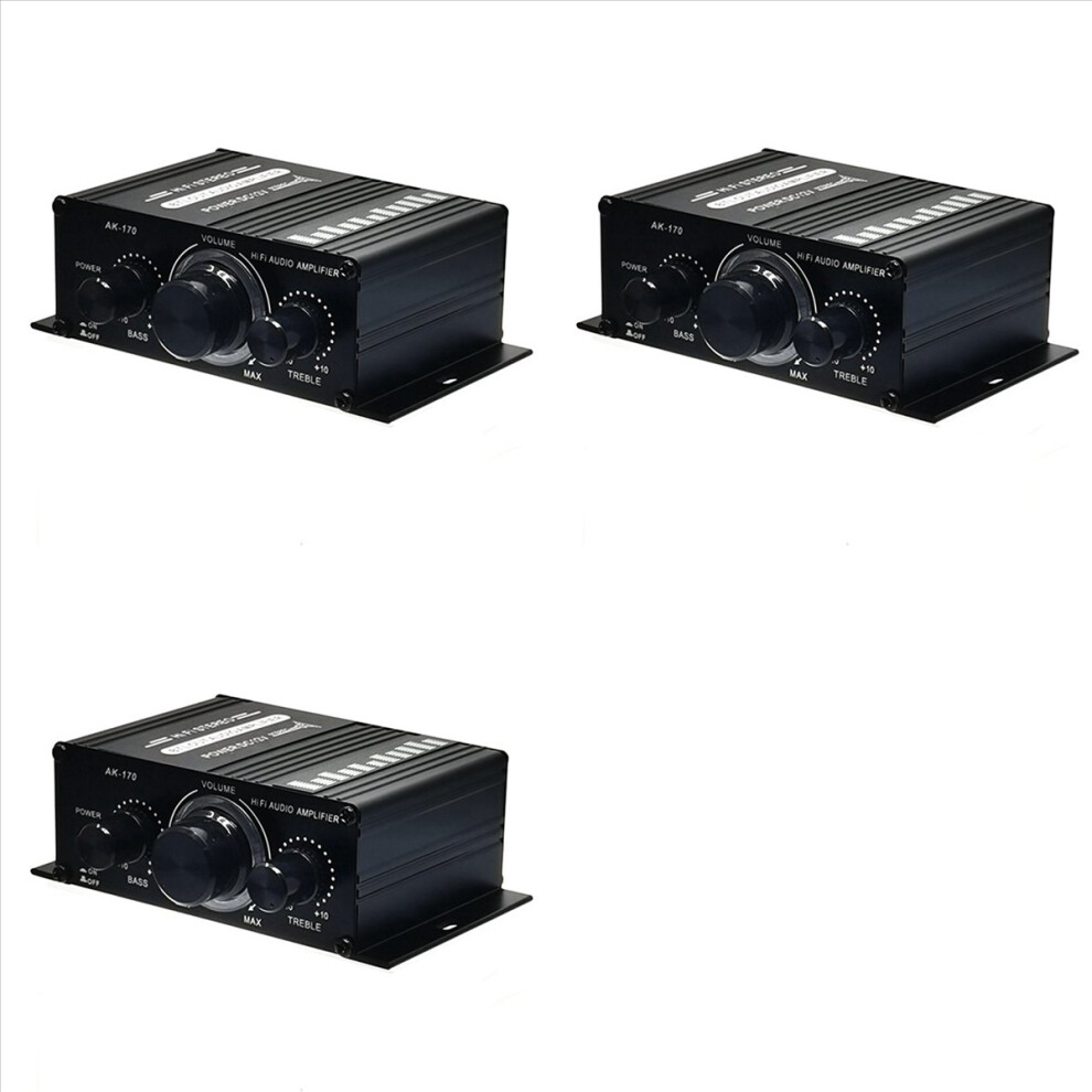 3X Power Amplifier Fm Radio Mini Amplifier 400W Hifi Mini Hifi Audio Power Amplifier Audio Amplifier Ak170 4853796366951