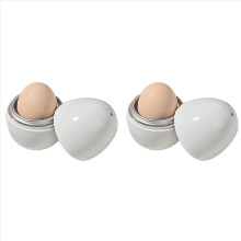 2X Microwave Oven Egg Steamer Egg Boiling Tool Boiled Soft-Boiled Eggs Mini Home Appliance Heating Box 1 Egg