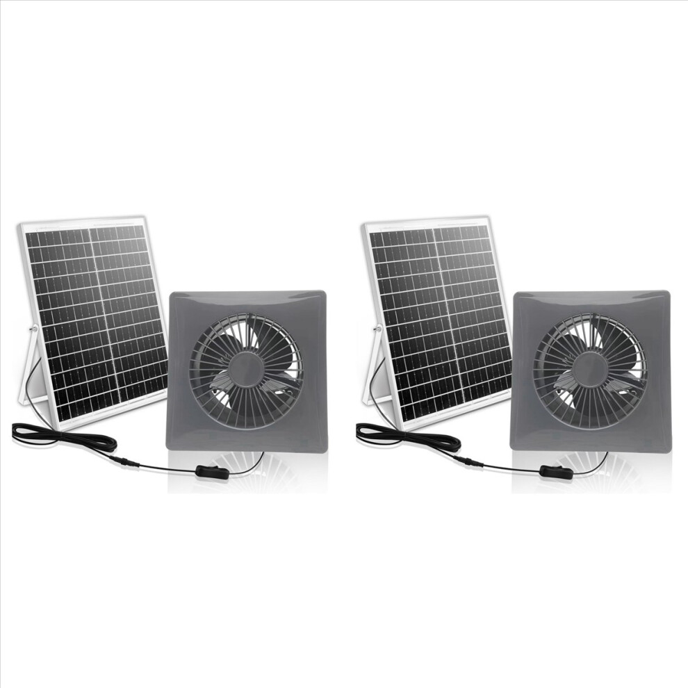 2X New Energy 4Inch High-Speed Solar Silent Fan With 8W Panel Shed Solar Exhaust Fan Greenhouses,Sheds A 4853796385082