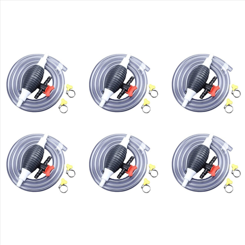 6X Multifunction Liquid Sucker Pump, Manual Transfer Pump Gasoline Siphon Hose, Portable Siphon Pump (1Meter) 4853796379425