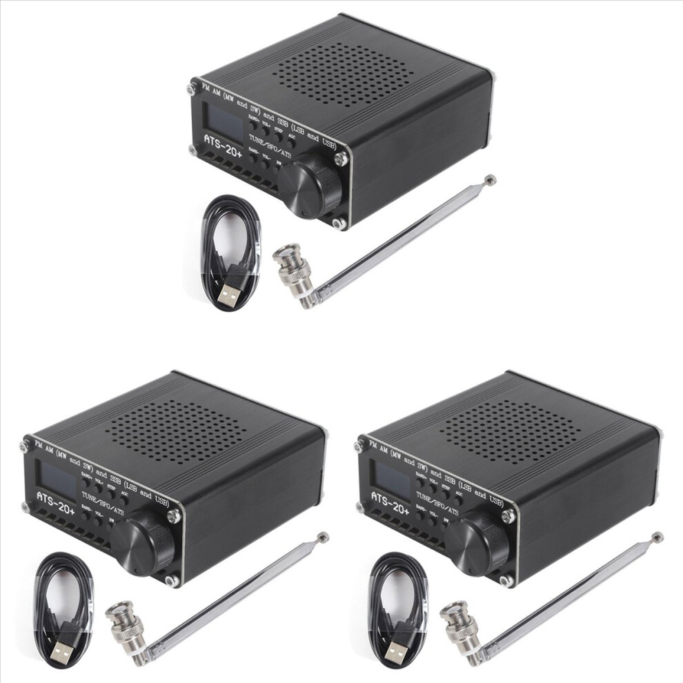 3X Si4732 Ats-20+ Ats20 Portable Shortwave Radio Receiver Sdr Receiver Fm Am (Mw Sw) And Ssb (Lsb Usb) With Antenna 4853796336480