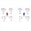 8pcs Gu10 Bulbs and 1remote Control with Memory Function 17colors Changeable Spot Ligh 4dynamic Lighting Modes Spotlight 1