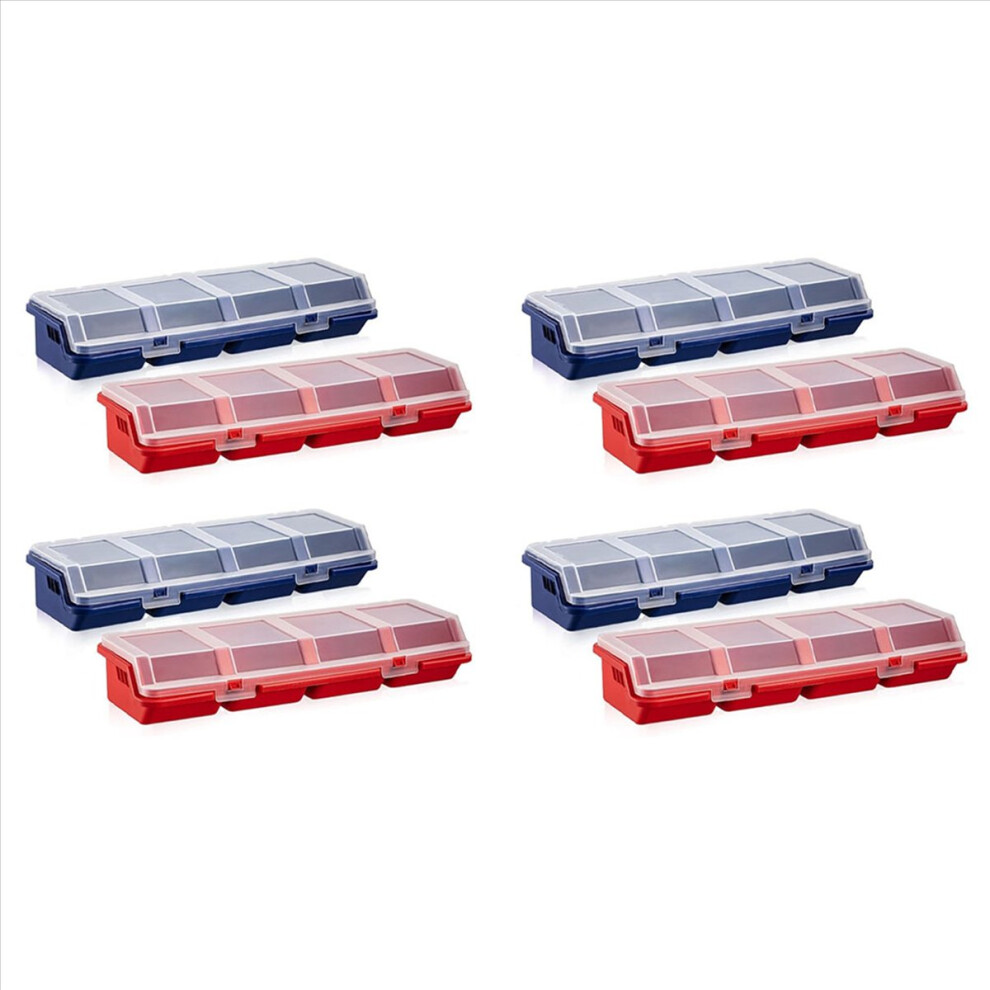 8 Pcs Screw Organizers And Storage Bins With Locks Plastic Hardware Organizer Box With Compartment Bolt Organizer 4853796356761