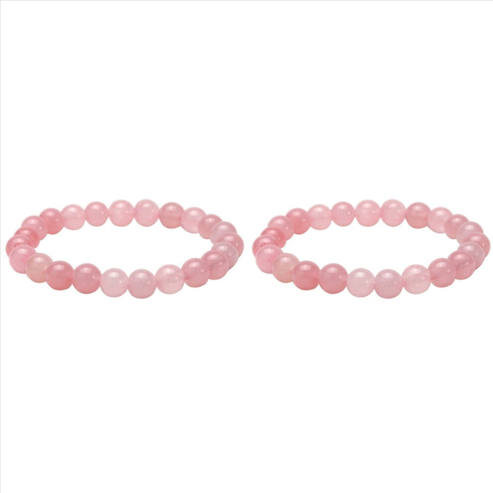 4Pcs Natural Stone Elastic Bracelet 8Mm Round Bead Bracelet Couple And Simple Jewelry 4853796385938