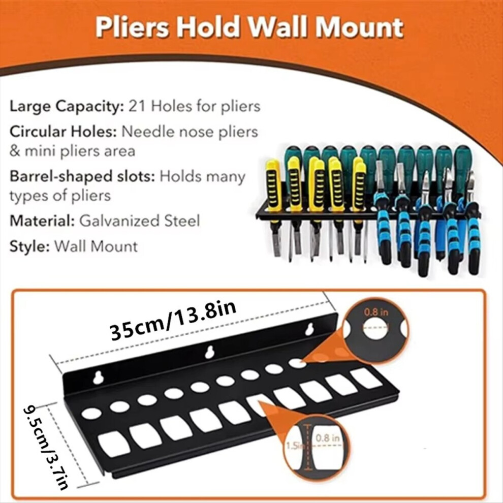 Wall Mount Hand Tool Holder Rail Rack Garage Workshop Hardware Tool Hanger Pliers Holder 4851755656464