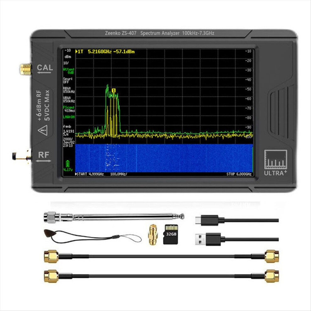 Tinysa Ultra Plus New 7.3Ghz Zs407 Handheld Tiny Spectrum Analyzer Tinysa 3.95 Inch Touch Screen With 32Gb Card 4851755660676