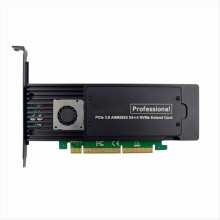4 Ports ASM2824 PCI-E X16 Adapter Card 4-Channel NVME SSD Conversion Card Industrial Server Storage Expansion Card