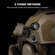 Helmet Lamp with IR and Flashlight Color Light Strobe Light Headphone IFF Auxiliary Light for Outdoor Sports Olive