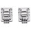 Metal snap finish Suitcase suitcase lock 30x43mm Silver 1