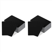100 Pcs Black Metal Business Cards 0.8 mm Thickness Laser-Engraving Blanks Aluminium Cards for House Office