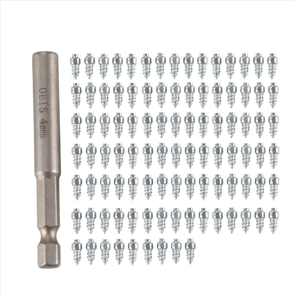 100Pcs Spikes For Tires Universal Scooter Wheel Tire Snow Spikes Studs Tires Anti-Slip Screw Stud Trim 4X9mm 4852509374665