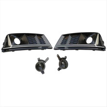 Front Bumper Fog Light Grille Foglight Bezel Lid Hood Trim for A4 A4L S4 B9 2017-2018 Chrom