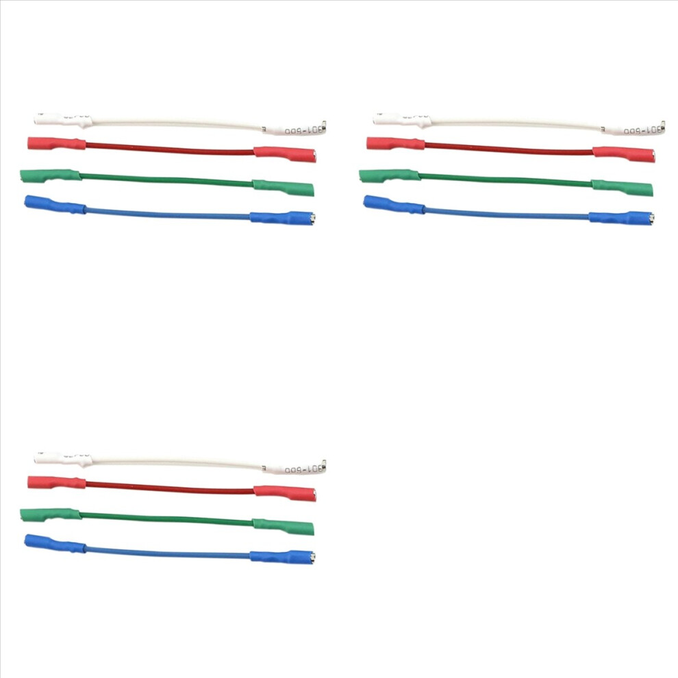 Turntable Phonograph Lead Headshell Stereo Record Player Headshell Wires 12Pcs For Record Player Replacement 4853796351964