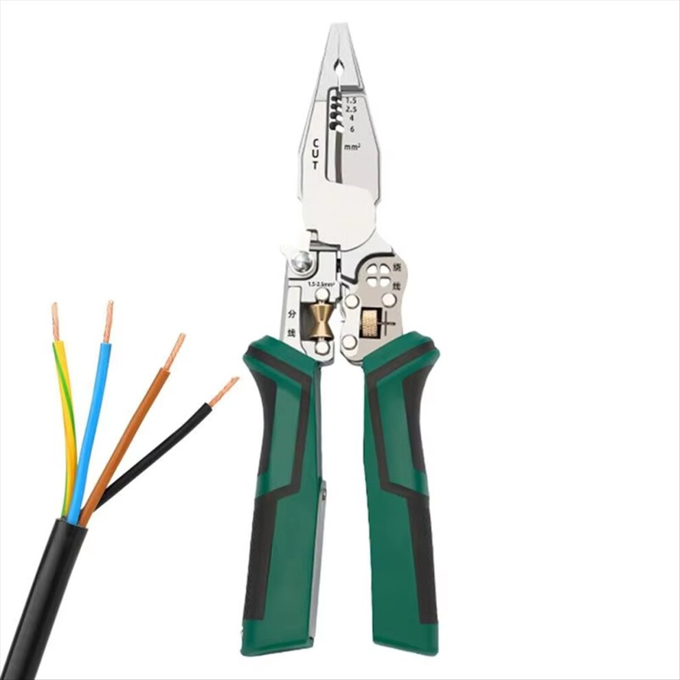 Wire Cutter Tool 10 In 1 Electrical Cable Stripper Plier Voltage Tester Scissors With Electricity Measurement Function 4851755664827