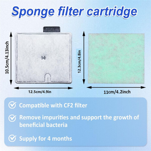 Compatible with for Internal Filter CF2 Four-Month Service Kit ( Filter Cartridges, Algaway Pads) 1