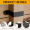 4pcs Strap Post Ties Black Deck Fence for Post U Bracket,Can Be Fence Post Brackets for Metal Posts 2