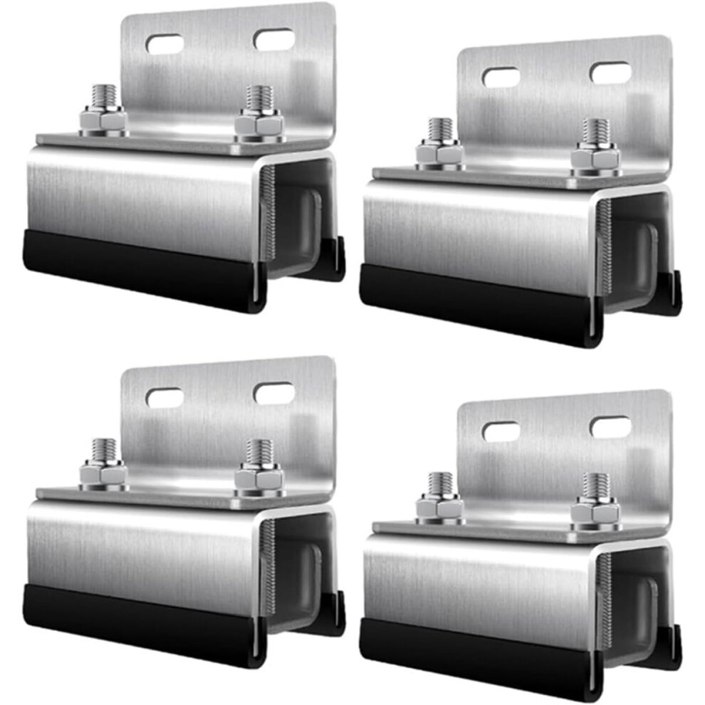 4 Pcs Brackets,Stainless Steel Solar Bracket For Stable Roof Box Fixing,With Wrench Solar Accessories For Rvs And Yachts 4852509312186