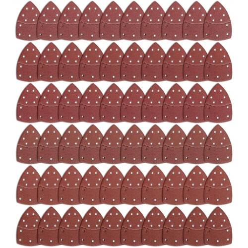 60PCS Sanding Sheets,11-Hole Mouse Sandpaper Sheets Compatible with Multi-Sander 100A/200 / 18