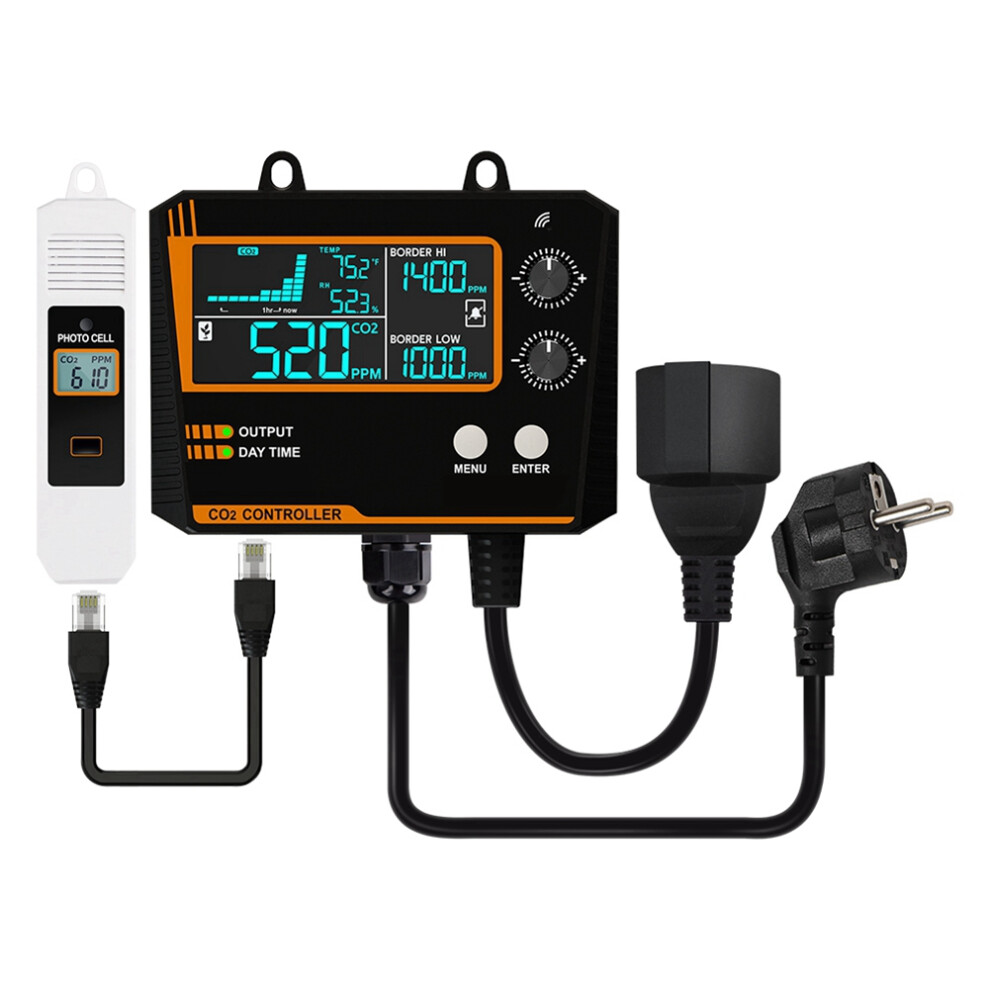 Carbon Dioxide Controller Single Channel Split Probe Co2 Monitor Co2 Pressure Reducer Valve For Greenhouse Eu Plug A 4851755664780