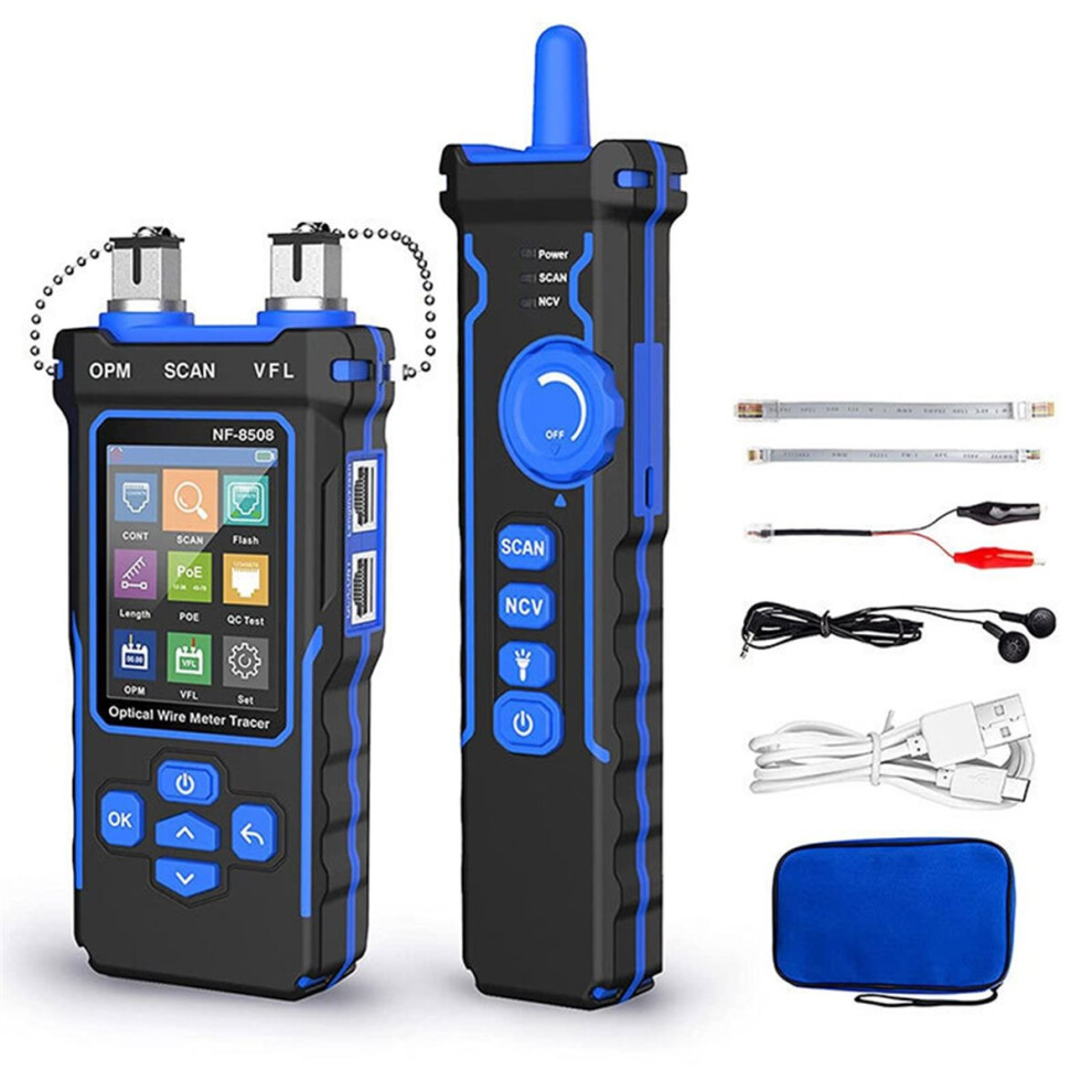8508 Network Cable Tester Rechargeable Network Line Finder Wire Tracker Tester Poe Checker Optical Wire Meter 4852509309810