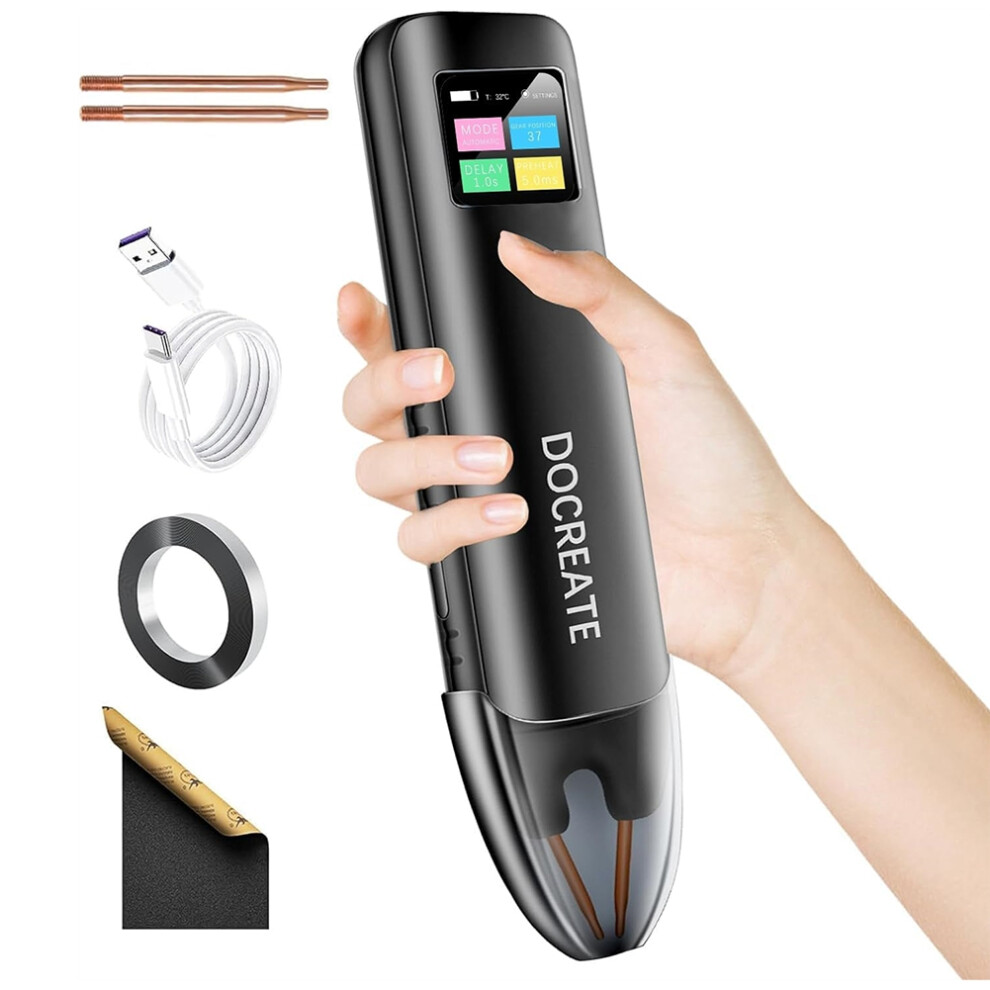 Spot Welder,Handheld Spot Welder Lcd, Auto And Manual Mode Mini Portable,Welding Plated Sheets Iron 4852509398494
