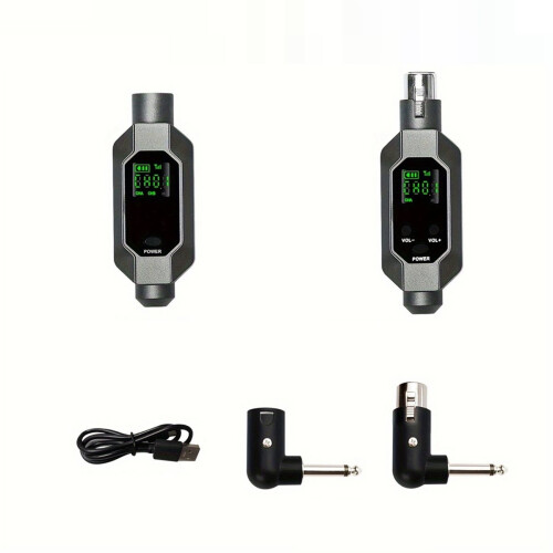 Wireless Microphone Converter XLR Transmitter and Receiver Microphone Wireless System for Dynamic Microphone B
