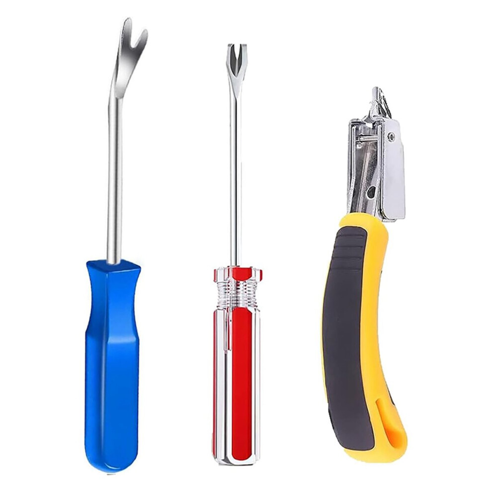 3-Piece Professional Staple Remover Set For Upholstery, Carpets, And Wood Surfaces 4852509306901