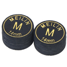 2pcs Hardness Billiard Cue Tip Leather Radian Shape Pool Cue Tips Accessories for Cue Tips M