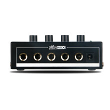 Sound Mixer Volume Control 4 Channel Line Mixer Low Noise Audio Sound Mixer for Microphone Musical Instruments,Etc EU