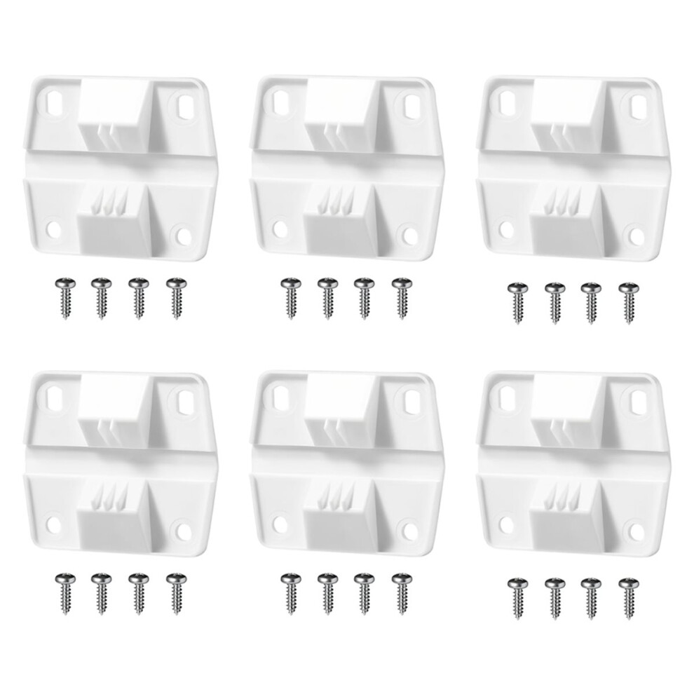 6 Pack Cooler Plastic Hinges Replacement For Coolers Parts, Cooler Hinges With Screws Kit 4852509308530