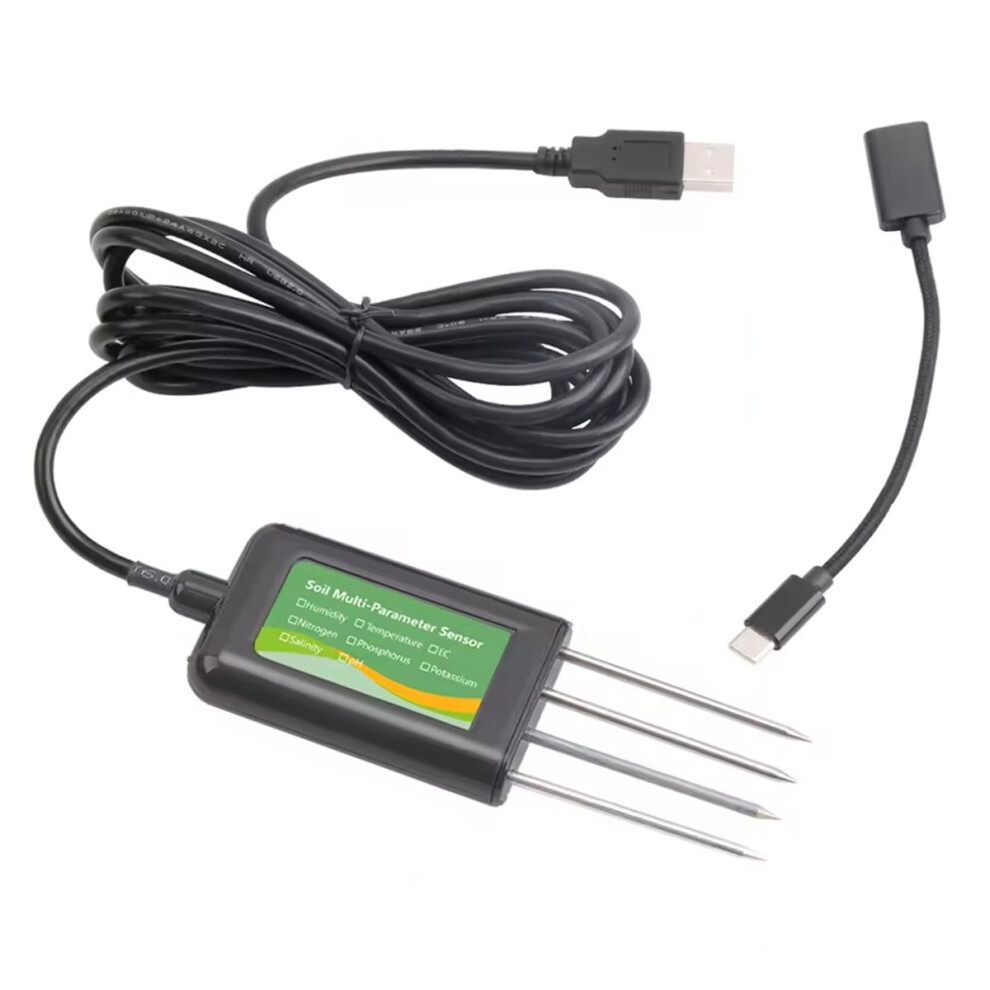 Soil Sensor Ph Ec Moisture Temp Humidity Salinity Tester For Agriculture Farming 4852509329498