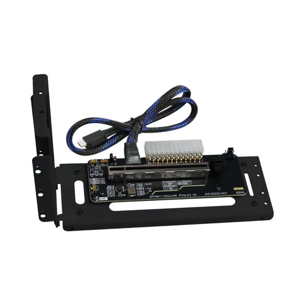 Gpu Oculink Gpu Dock Pcie 5.0X4 Gdp Laptop To External Video Graphics Card M.2 Oculink Sff8611 To Pcie X16 Bend Black 4852509336595