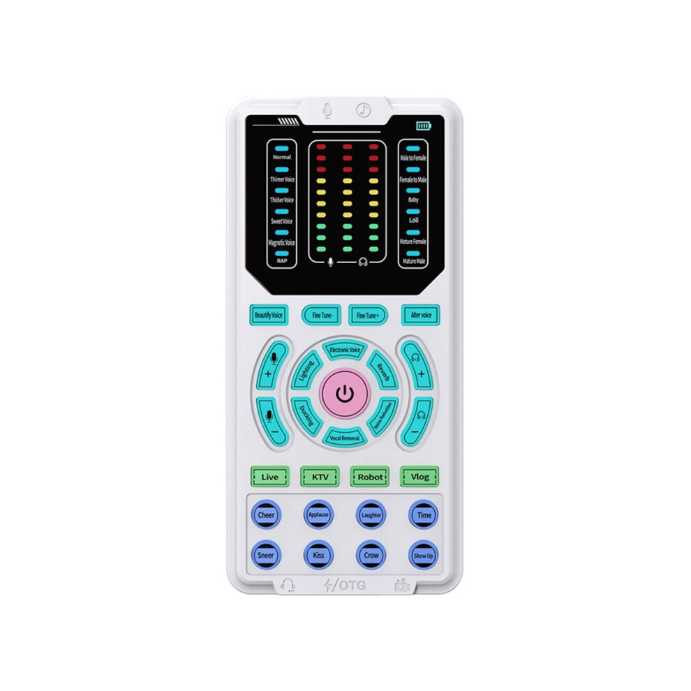 Portable Voice Changer Sound Card Set Voice Changer With Headphone Mic 15 Voice Modes Noise Reduction For Phone/Computer 4852509338216