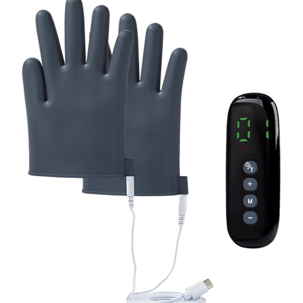 Electric Pulse Massage Gloves Body Massager with Remote Controller EMS TENS Nerve Muscle Stimulator for Neck Back
